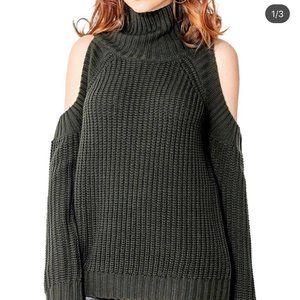California Moonrise Textured Cold Shoulder Sweater